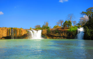 Weltreise Backpacking Entscheidung Wasserfall Vietnam